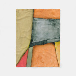 Contemporary Colorful Geometric Shapes Fleece Blanket
