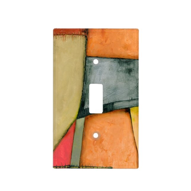 Contemporary Colorful Geometric Shapes Light Switch Cover (Front)
