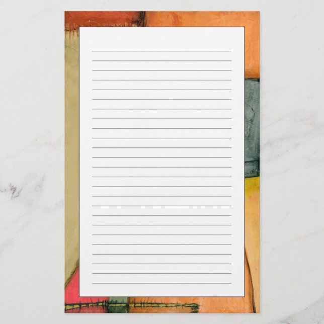 Contemporary Colorful Geometric Shapes Stationery (Front)