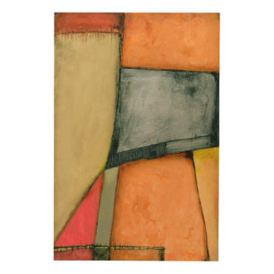 Contemporary Colorful Geometric Shapes Wood Wall Decor