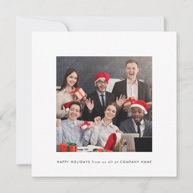 Contemporary Company Photo Business Holiday Square (Front)