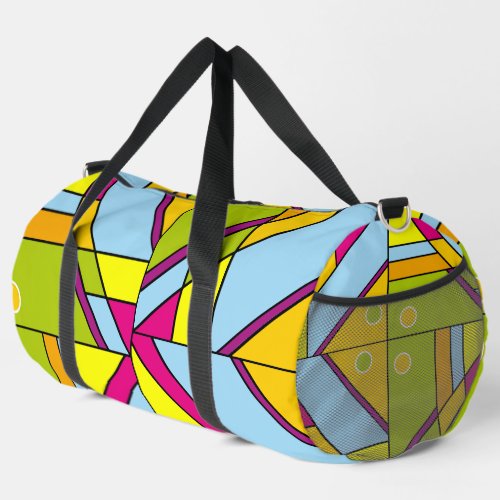 Contemporary Cool Bright Abstract Duffle Bag