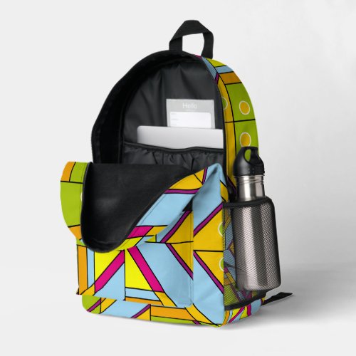 Contemporary Cool Bright Abstract Printed Backpack