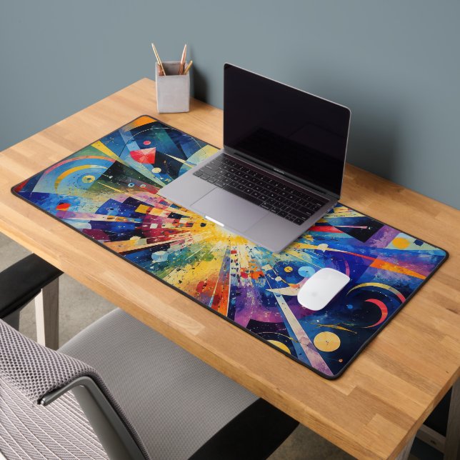 Contemporary Cosmic Explosion Abstract Desk Mat (Office 2)