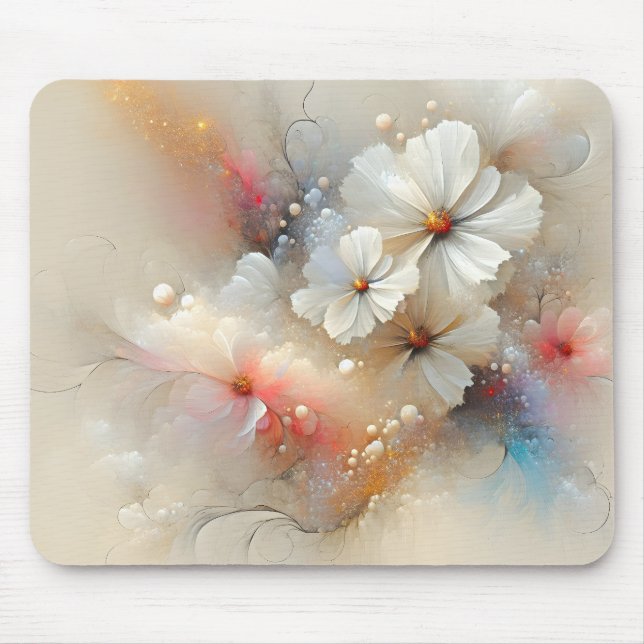 Contemporary Cosmos Abstract Design Mouse Pad (Front)