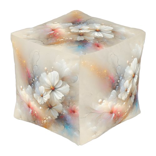 Contemporary Cosmos Abstract Design Pouf