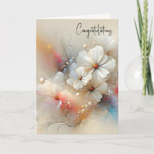 Contemporary Cosmos Wedding Congratulations Card