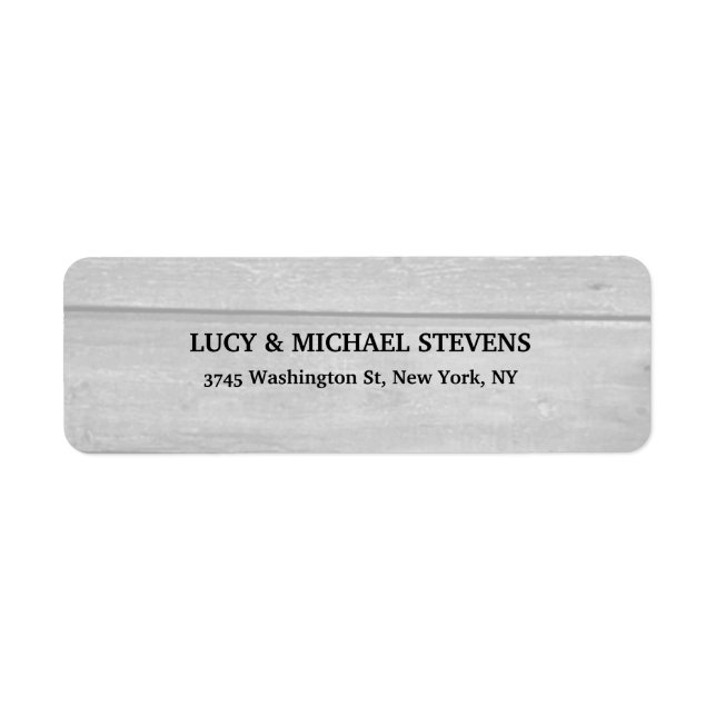 Contemporary Creative Grey Wood Stylish Family Label (Front)