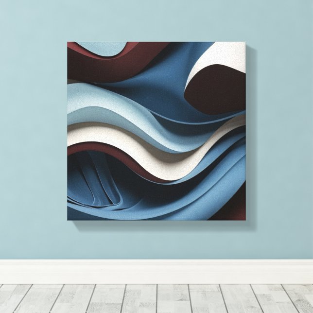 Contemporary Curves Canvas Print (Insitu(Wood Floor))