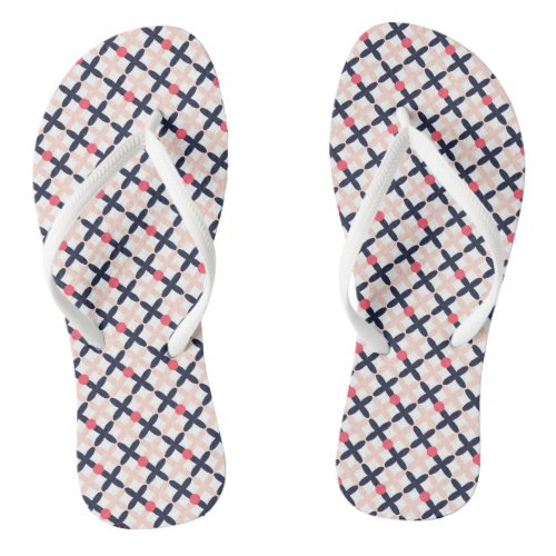 Contemporary Cute Checkered Flip Flops