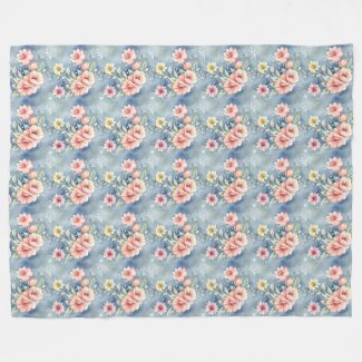 Contemporary Dream Pink & Blue Floral