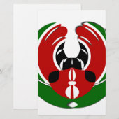 Contemporary Edgy Kenyan Flag Pattern Art Design. (Front/Back)