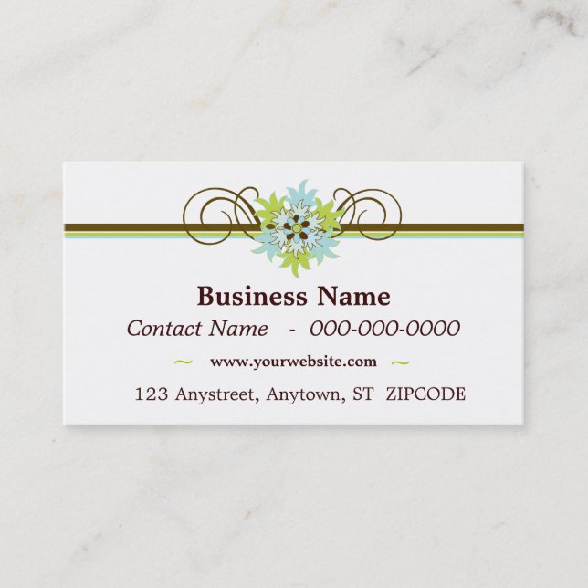 Contemporary Elegance Business Card (Front)