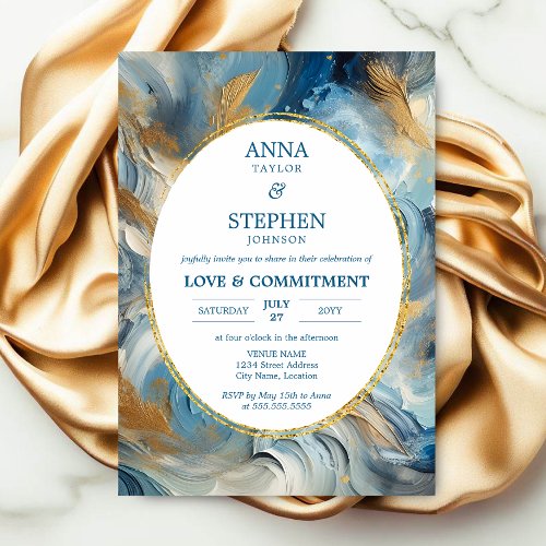 Contemporary Elegance Commitment Ceremony Invitation