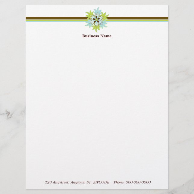 Contemporary Elegance Letterhead (Front)