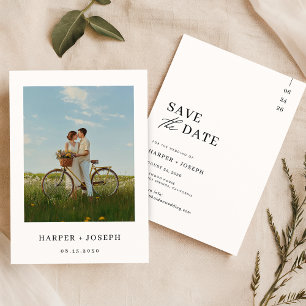 Contemporary Elegant Photo Wedding Save The Date