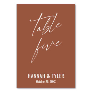 Contemporary Elegant Terracotta Table Five Number