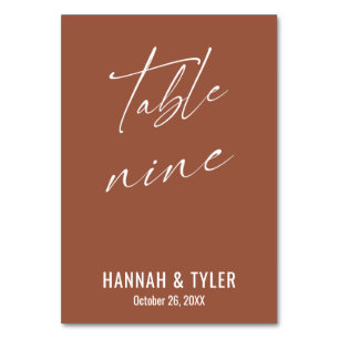 Contemporary Elegant Terracotta Table Nine Number