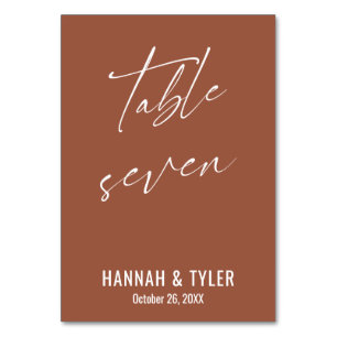 Contemporary Elegant Terracotta Table Seven Number