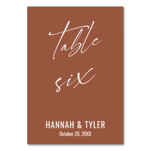 Contemporary Elegant Terracotta Table Six Number