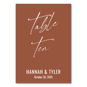 Contemporary Elegant Terracotta Table Ten Number
