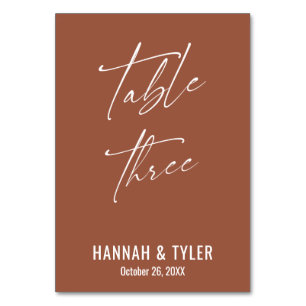 Contemporary Elegant Terracotta Table Three Number