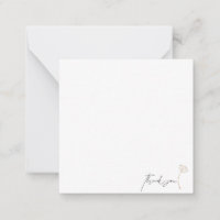 Contemporary Elegant Wedding Blank Thank You