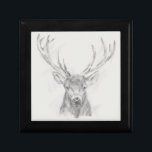 Contemporary Elk Sketch Gift Box<br><div class="desc">Contemporary Elk Sketch II by Ethan Harper. Features the portrait of an elk sketched in pencil.</div>
