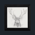 Contemporary Elk Sketch Gift Box<br><div class="desc">Contemporary Elk Sketch II by Ethan Harper. Features the portrait of an elk sketched in pencil.</div>