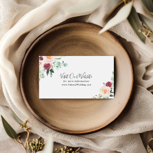 Contemporary Eucalyptus Floral Wedding Website Enclosure Card