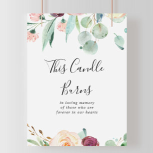 Contemporary Eucalyptus This Candle Burns Sign