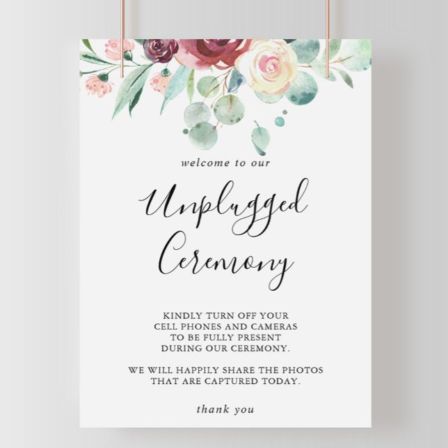 Contemporary Eucalyptus Unplugged Ceremony Sign (Creator Uploaded)
