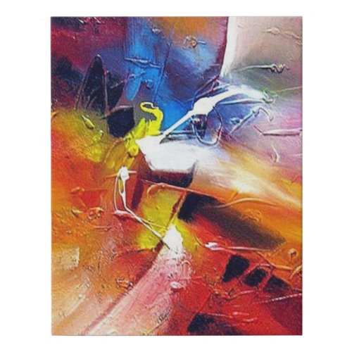 Contemporary Expressionist Abstract Style Painting Faux Canvas Print