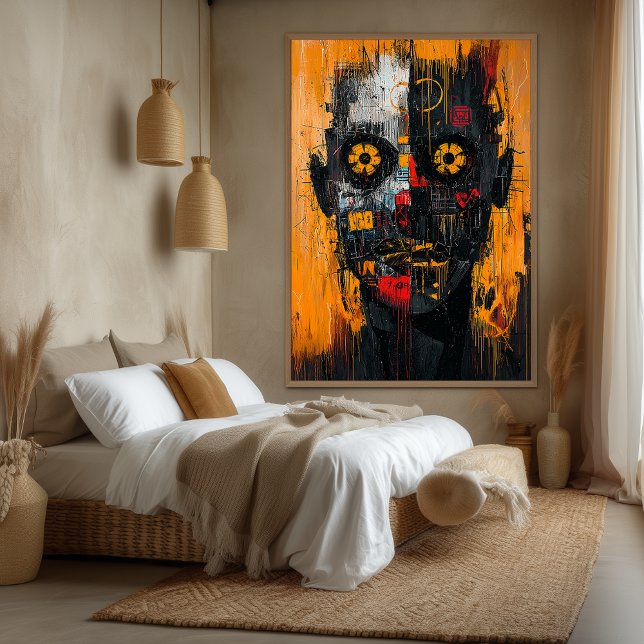 Contemporary expressionist Urban Chaos Portrait Canvas Print (Creator Uploaded)
