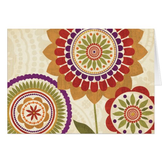 Contemporary Fall Flowers Cards (Front Horizontal)