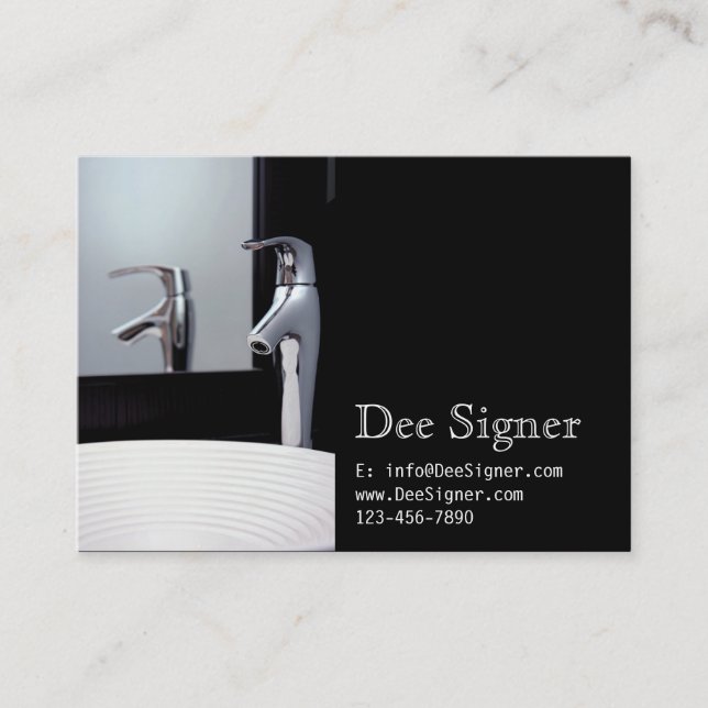 contemporary faucet business card (Front)