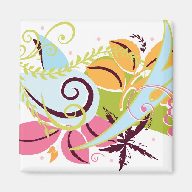 Contemporary Floral Magnet (Front)