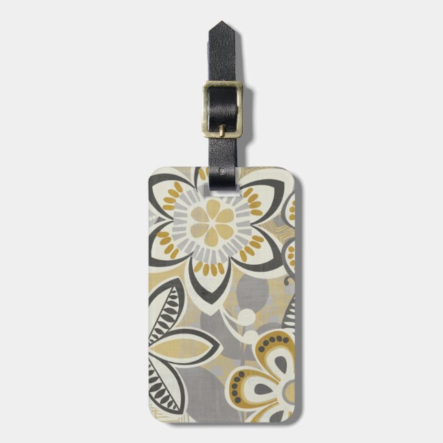 Contemporary Floral Patterns Luggage Tag (Front Vertical)