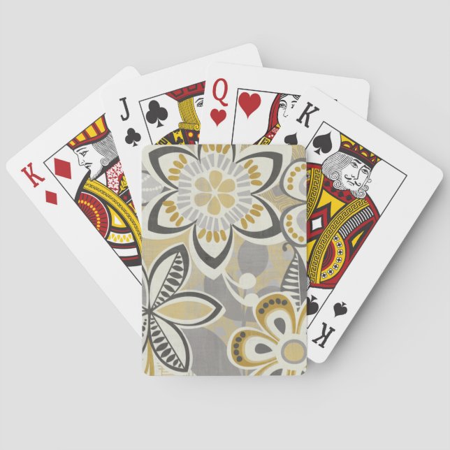 Contemporary Floral Patterns Poker Cards (Back)
