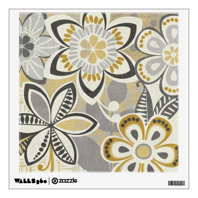 Contemporary Floral Patterns Wall Sticker (Front)