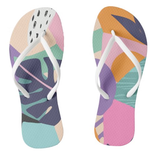 Contemporary Floral Seamless Pattern Modern Flip Flops