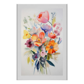Contemporary Floral Wall Decor Art # 1