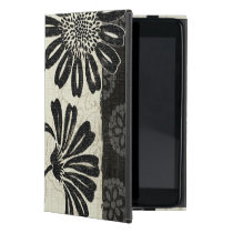 Contemporary Florals in Black and White Case For iPad Mini