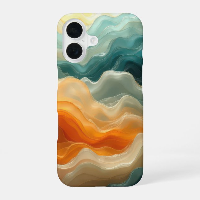 Contemporary Fluid Wave Abstract Iphone Case (Back)