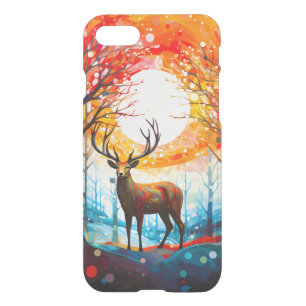 Contemporary Forest Wild Deer iPhone SE/8/7 Case