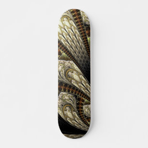 Contemporary Fractal Design Neutral Color Skateboard