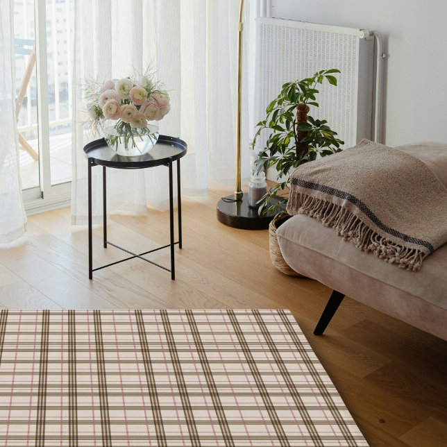 Contemporary Framhouse Neutral Plaid Area  Rug (Contemporary Framhouse Neutral Plaid Area Rug)