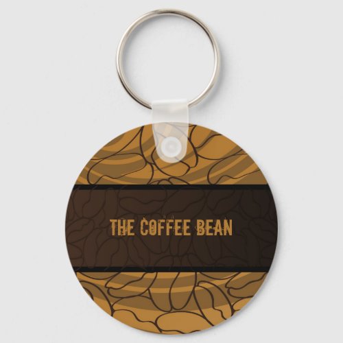 Contemporary Fun  Colorful Coffee Bean Keychain Keychain