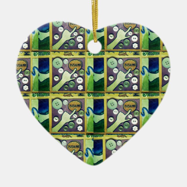 Contemporary Fun Mosaic Art Print – A Playful   Ceramic Ornament (Front)