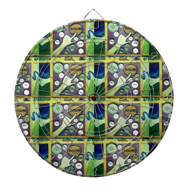 Contemporary Fun Mosaic Art Print – A Playful   Dartboard (Front)
